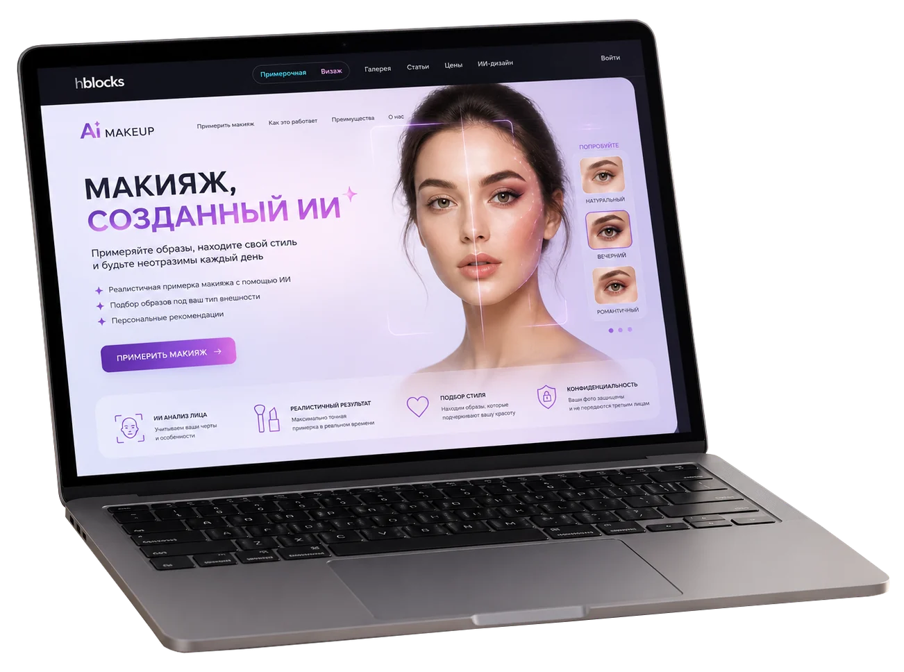 Сервис виртуального макияжа с ИИ